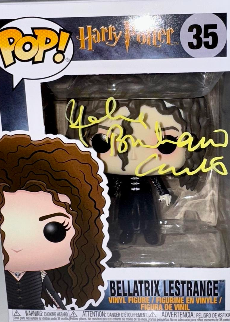 Helena Bonham Carter Signed Funko Pop #35 "Bellatrix Lestrange" (Harry Potter) - OC Celebrity Marketing #01